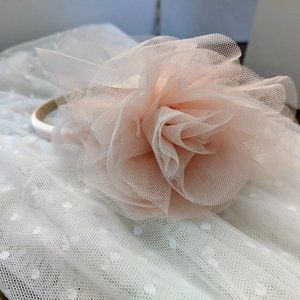 Pale Pink Chiffon Flower Headband